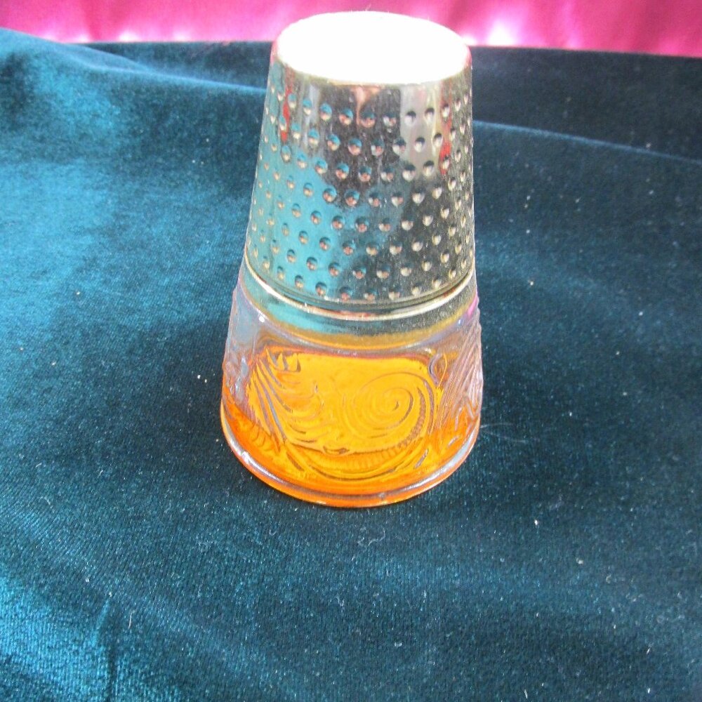 Vintage Avon Golden Thimble Bottle